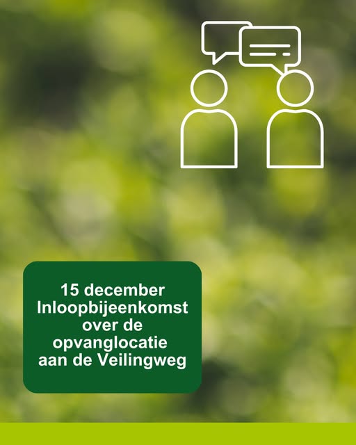15 december Inloopbijeenkomst over de opvanglocatie aan de de Veilingweg